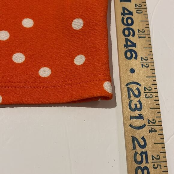 Lularoe Orange Polka Dot Skirt SZ S - Picture 2 of 4